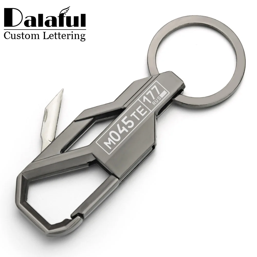 Initial Ring Custom - LLavero de Mini cuchillo plegable personalizado