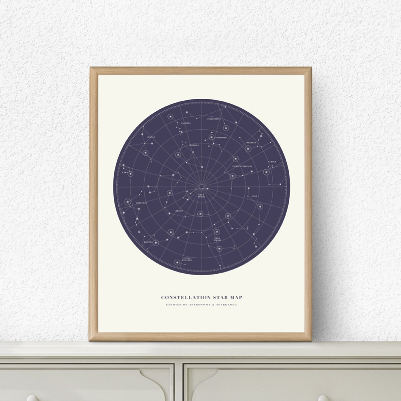 Custom Star Map - Cuadro de arte en lienzo con