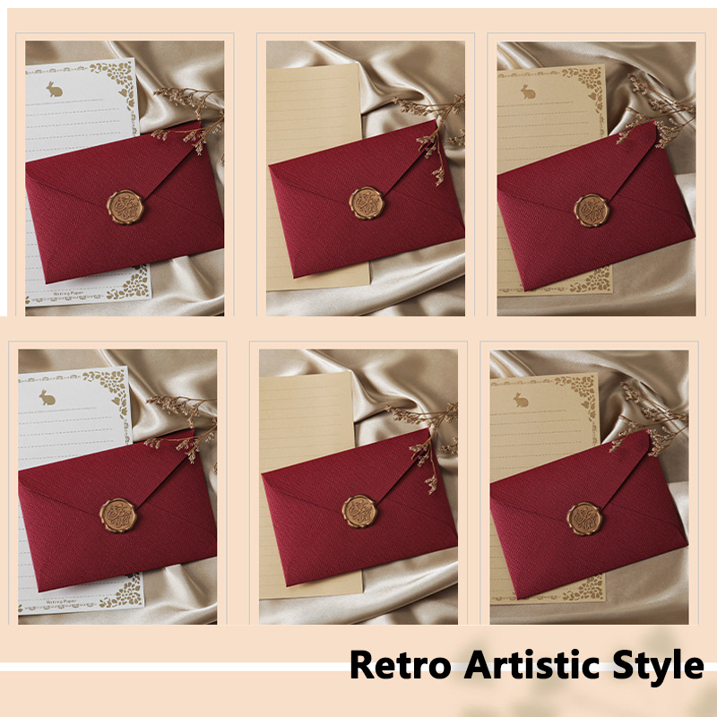 Wax Seal Letter Kit - Sobres de papel para negocios, cumpleaños,
