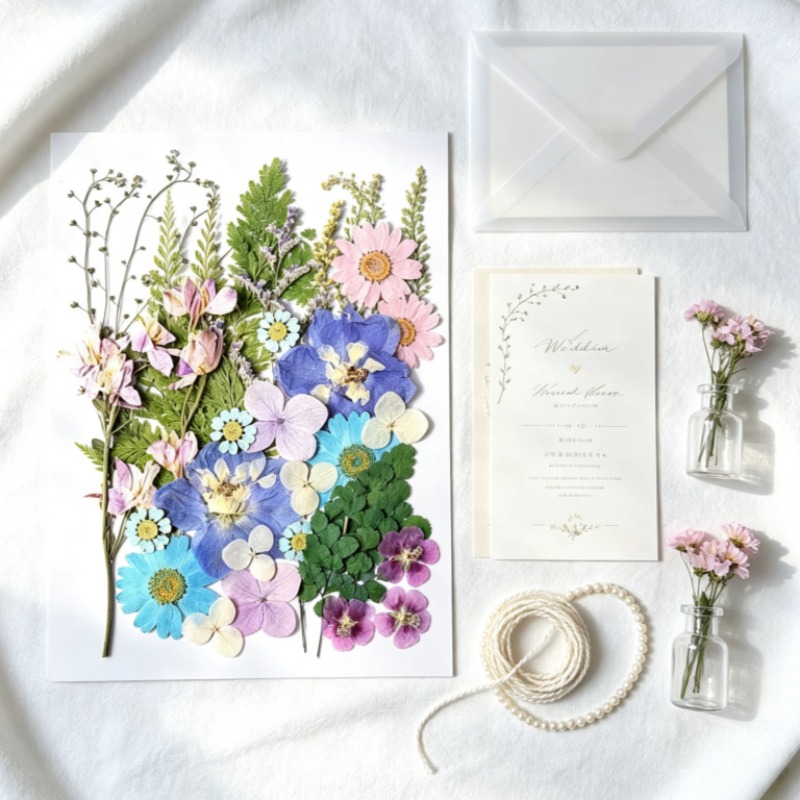 Dried Flower Bookmark - Kit de flores secas y prensadas,