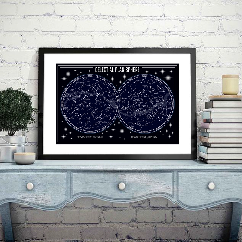 Custom Star Map - Mapa del planisferio Celestial, impresiones de