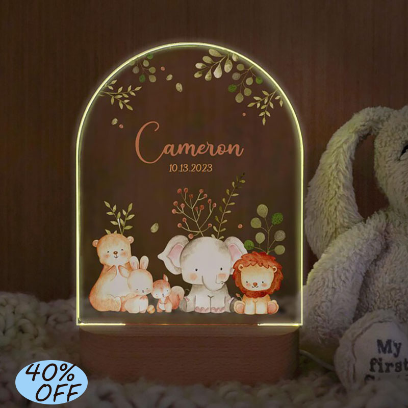 Luz nocturna de bebé con nombr - Custom Star Map reseña y precio