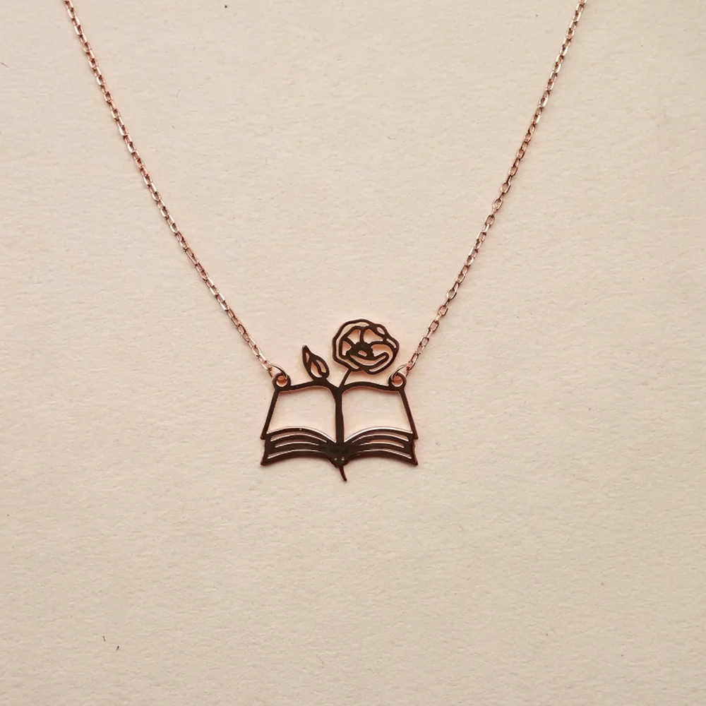 Collar con colgante hueco en f - Birth Flower Necklace reseña y precio