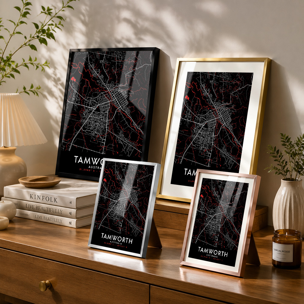Impresión Metálica Enmarcada d - Custom Map Poster reseña y precio