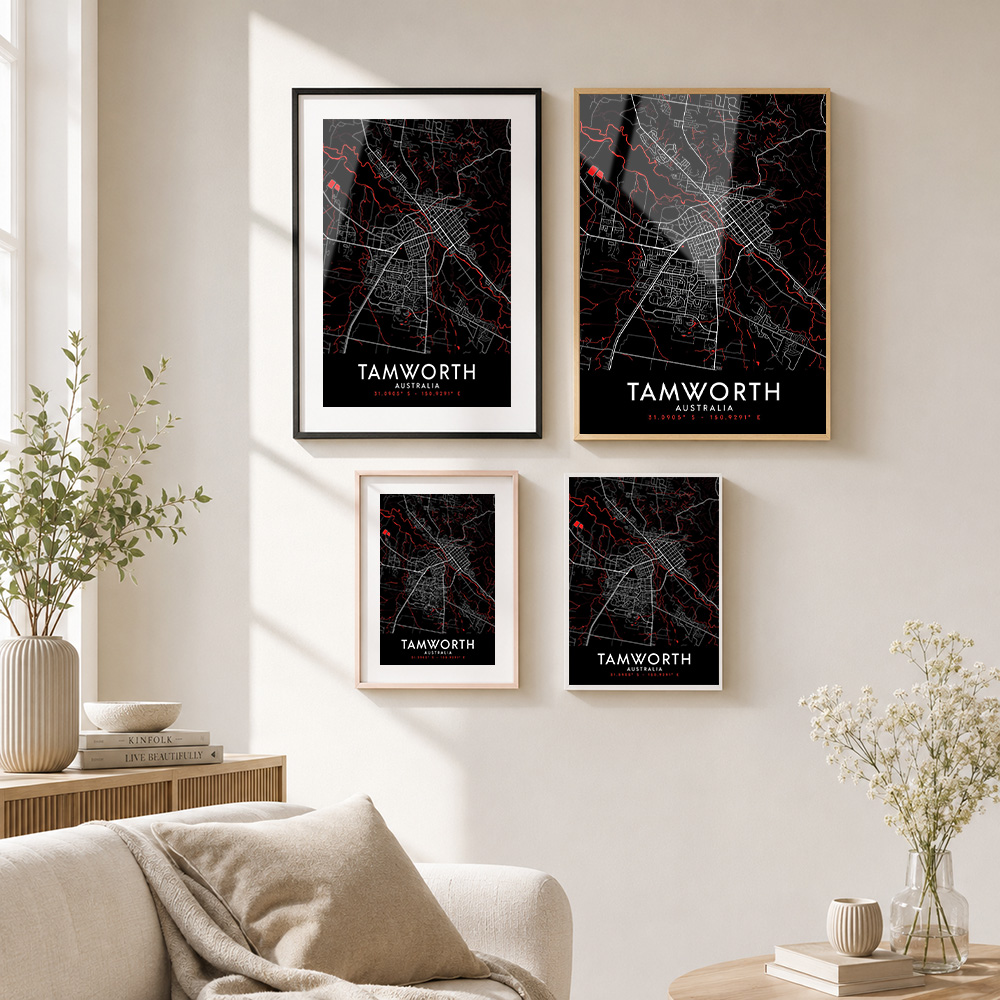 Impresión Metálica Enmarcada d - Custom Map Poster reseña y precio