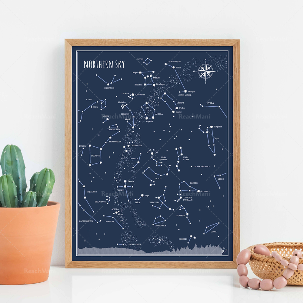 Impresiones de Astrónomos Gran - Custom Star Map reseña y precio