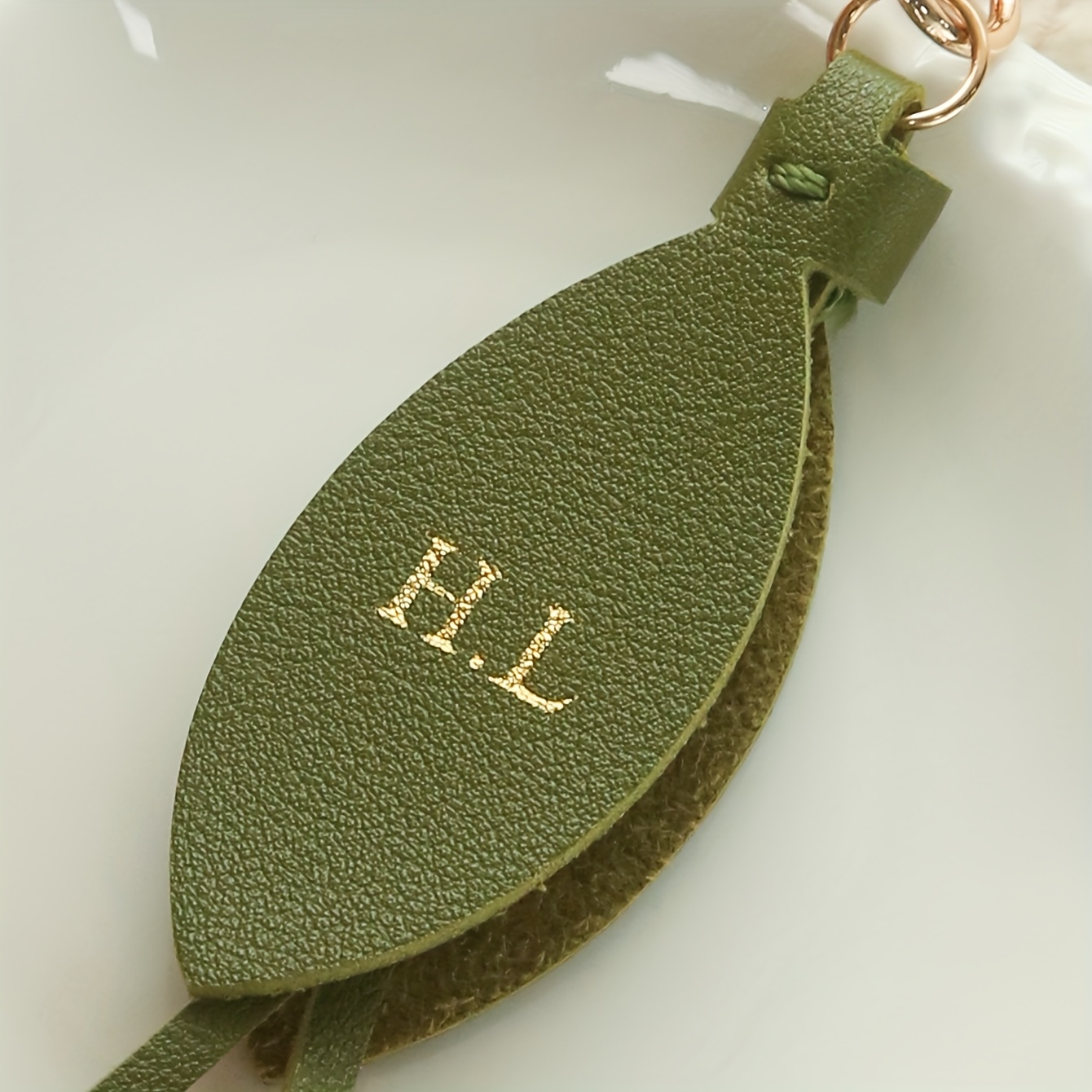 Llavero de Cuero Personalizado - Monogram Keychain Leather reseña y precio