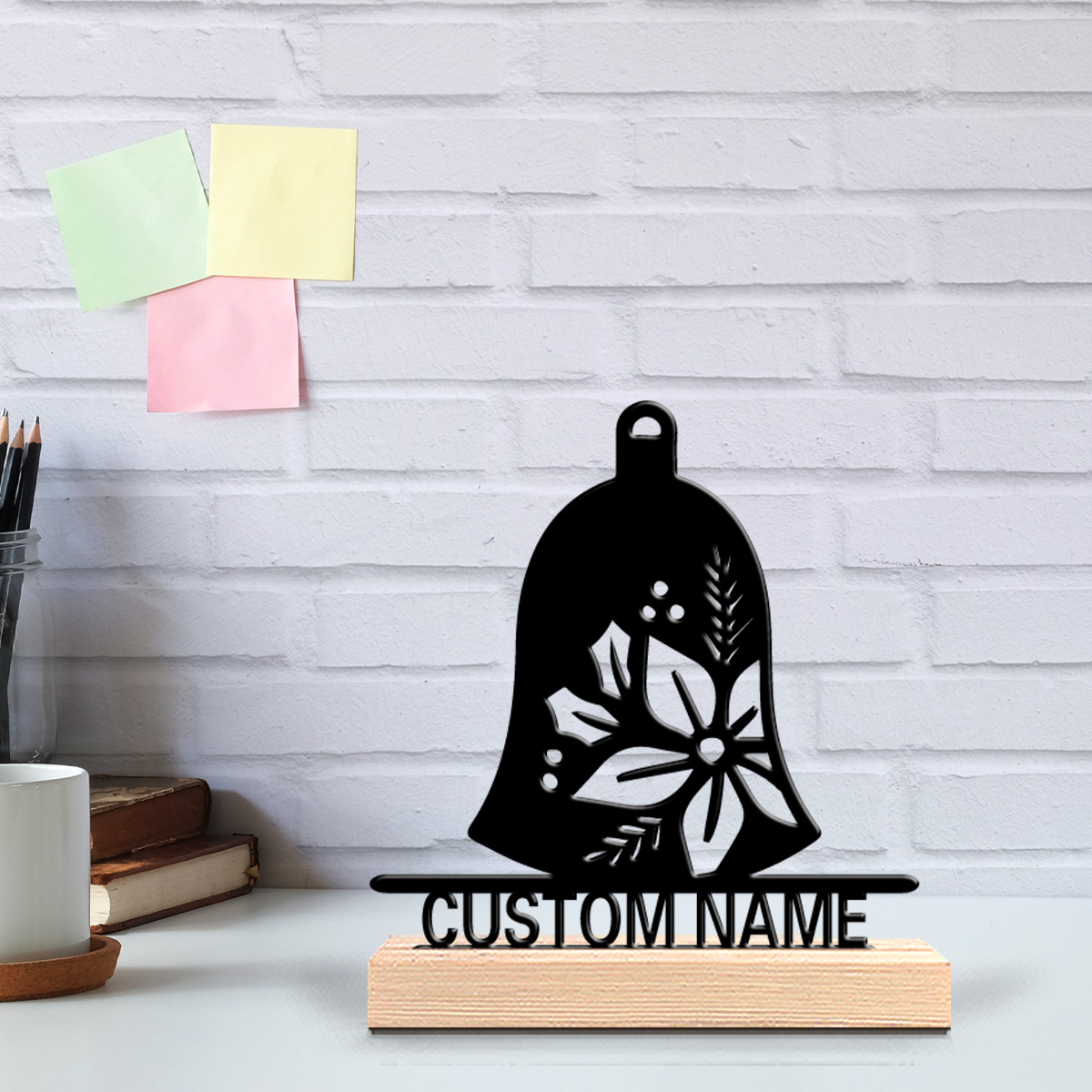 1 Pieza, Nuevo Diseño, Campana - Engraved Wood Frame reseña y precio