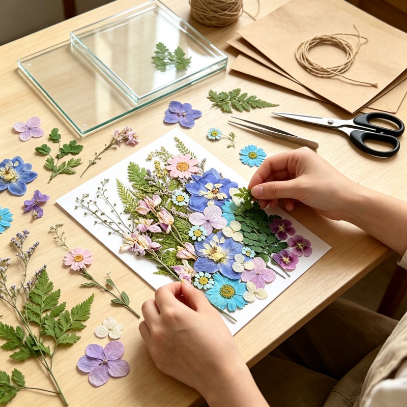 Kit de flores secas y prensada - Dried Flower Bookmark reseña y precio