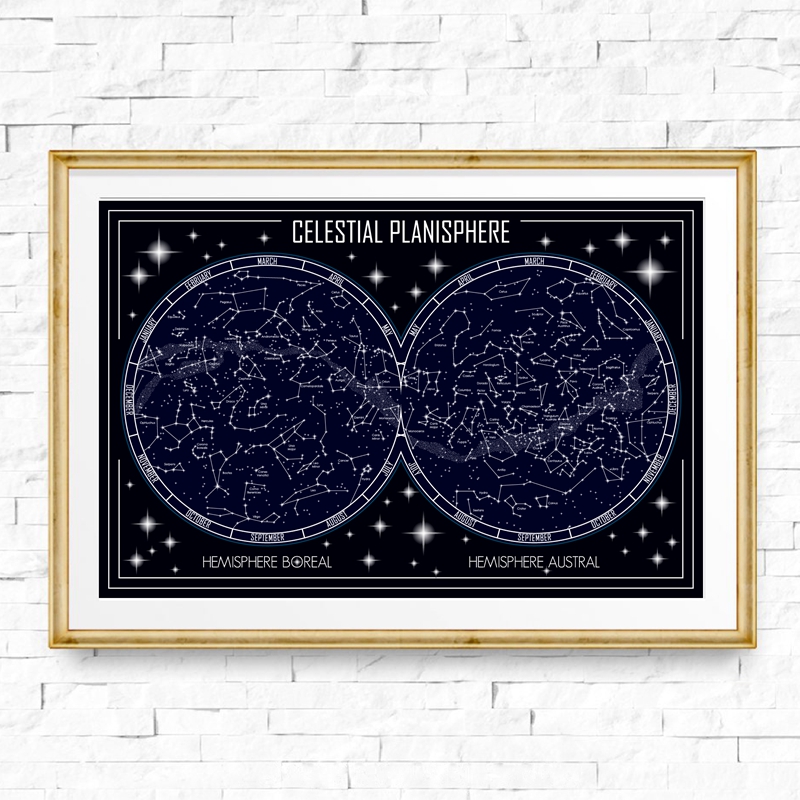 Mapa del planisferio Celestial - Custom Star Map reseña y precio